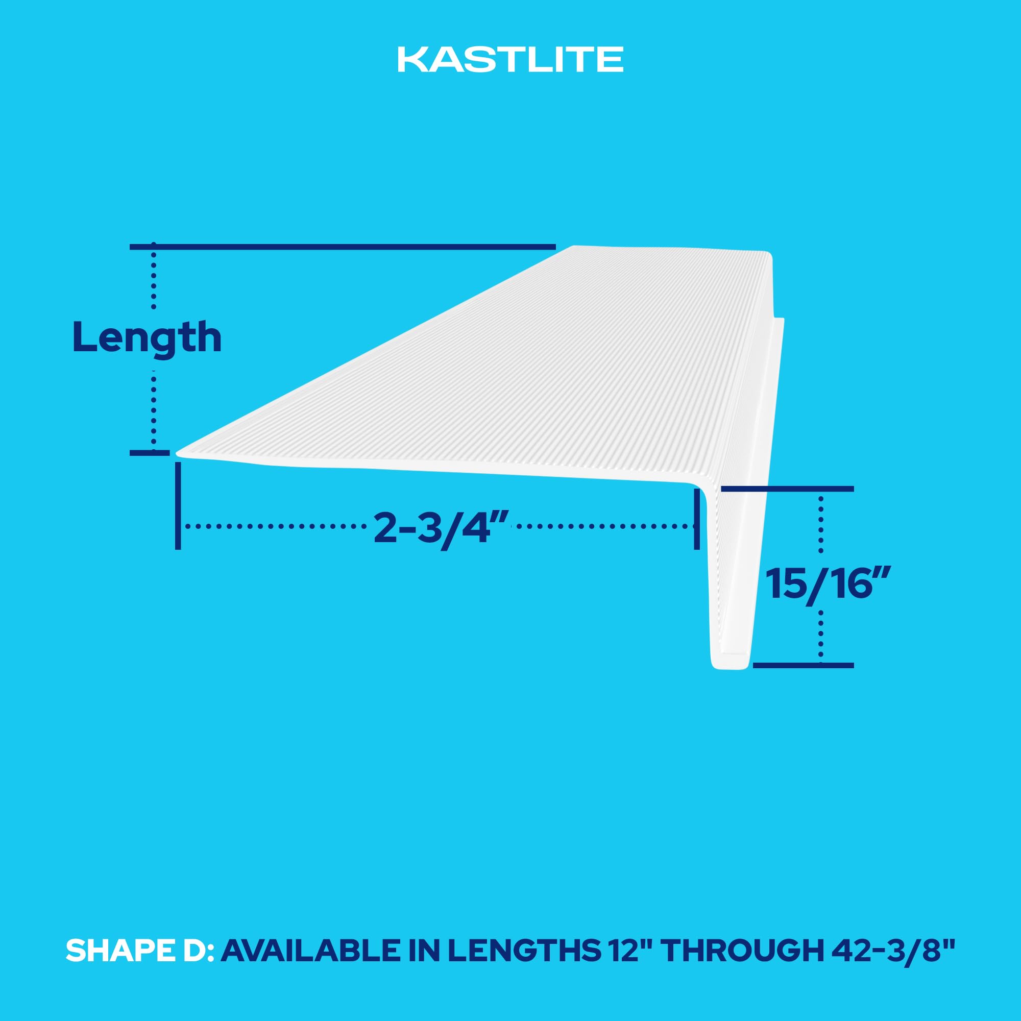 KASTLITE Linear Under Cabinet Light Cover Replacement | White